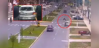 Policía sale expulsado de su vehículo tras choque en Trujillo: se habría distraído con su celular Policía sale expulsado de su vehículo tras choque en Trujillo: se habría distraído con su celular