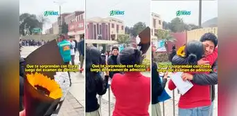 Madre sorprende a su hijo con ramo de flores tras rendir examen de la UNI y en redes reaccionan: “Eso es amor” Madre sorprende a su hijo con ramo de flores tras rendir examen de la UNI y en redes reaccionan: “Eso es amor”