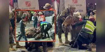 Caballo conmueve en Corso de la Amistad de Arequipa debido a que se resistía a pararse por cansancio Caballo conmueve en Corso de la Amistad de Arequipa debido a que se resistía a pararse por cansancio