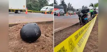 Fatal accidente de tránsito en la Panamericana Sur: motociclista fallece tras impacto de vehículo