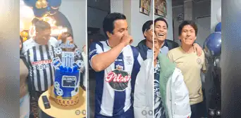 Peruano celebra su cumpleaños con temática de Alianza Lima y su amigo va con camiseta de la ‘U’ Peruano celebra su cumpleaños con temática de Alianza Lima y su amigo va con camiseta de la ‘U’
