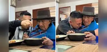 Joven peruano agradece a su abuelita y ambos terminan llorando: "Ahora me toca cuidarte" Joven peruano agradece a su abuelita y ambos terminan llorando: "Ahora me toca cuidarte"