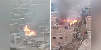 San Juan de Lurigancho: incendio en AA. HH. en Huáscar consume al menos 3 viviendas