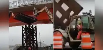 Trabajador de grúa en puerto Chancay se salva de morir por poco tras caída de un muro metálico Trabajador de grúa en puerto Chancay se salva de morir por poco tras caída de un muro metálico