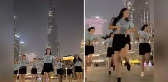¡De Perú a Dubái! Peruanas se lucen bailando huaylas frente al rascacielos Burj Khalifa: “Difundiendo lo nuestro”