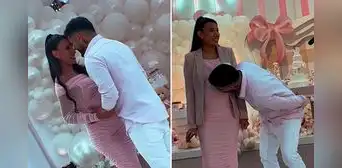 Samahara Lobatón y Bryan Torres sellan su reconciliación con tierno beso en baby shower de su hija