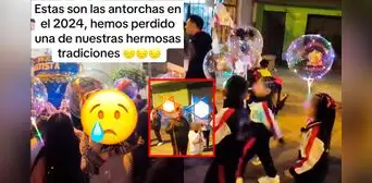 Peruano sorprendido al ver evolución de antorchas con luces LED: “¿Y la velita? Peruano sorprendido al ver evolución de antorchas con luces LED: “¿Y la velita?