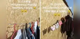 Técnico de internet descubre que cable de fibra es usado como tendal y bromea: "Secado de alta velocidad" Técnico de internet descubre que cable de fibra es usado como tendal y bromea: "Secado de alta velocidad"