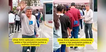 Padre e hija se presentan juntos a examen de la UNSA y se ganan las palmas: “Nunca es tarde” Padre e hija se presentan juntos a examen de la UNSA y se ganan las palmas: “Nunca es tarde”