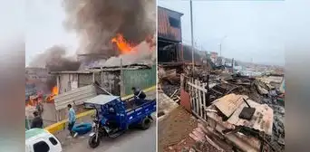Incendio en Villa El Salvador deja a pareja de adultos mayores heridos y alrededor de 17 afectados