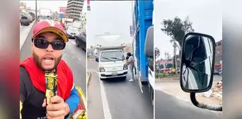 Vendedor venezolano reporta choque de camiones en Lima y le dicen: “Chamonoticias” Vendedor venezolano reporta choque de camiones en Lima y le dicen: “Chamonoticias”