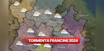 Tormenta Francine en CDMX: estos 13 estados sufrirán fuertes lluvias y trayectoria, según Conagua en México