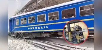 Tren de PerúRail con 50 pasajeros a bordo impacta contra maquinaria y se descarrila en ruta hacia Machu Picchu Tren de PerúRail con 50 pasajeros a bordo impacta contra maquinaria y se descarrila en ruta hacia Machu Picchu
