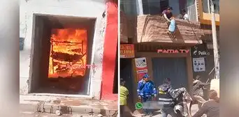 Peruana hace llorar a miles al lanzar a sus 2 perros por la ventana para salvarlos de morir durante incendio