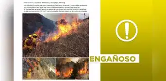 Fotos no corresponden a los recientes incendios forestales en Perú