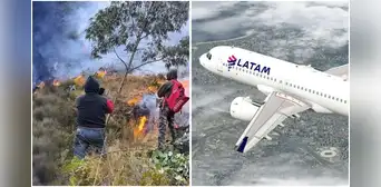 Avión de Latam no puede aterrizar en aeropuerto de Áncash por incendios forestales y regresa a Lima Avión de Latam no puede aterrizar en aeropuerto de Áncash por incendios forestales y regresa a Lima