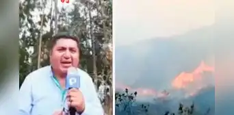 Periodista peruano llora durante enlace en vivo por incendios forestales: “Nuestros animales están muriendo”