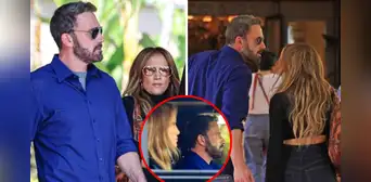 ¿Se reconcilian? Jennifer Lopez y Ben Affleck besándose en medio del divorcio