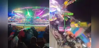 Juego mecánico silla voladora falla y deja a dos jóvenes gravemente heridos en Juliaca