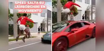 Speed sorprende con peligroso salto sobre Lamborghini a toda velocidad y genera polémica en redes Speed sorprende con peligroso salto sobre Lamborghini a toda velocidad y genera polémica en redes
