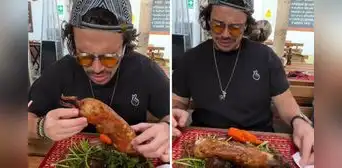 Mexicano prueba por primera vez cuy al horno y queda en shock: “Huele raro” Mexicano prueba por primera vez cuy al horno y queda en shock: “Huele raro”