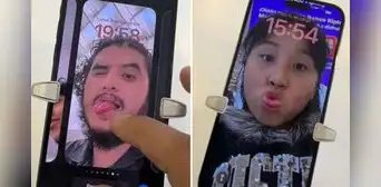 Joven va a Mall de SJL y descubre graciosas fotografías en iPhone de exhibición: clip es viral
