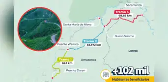 El megaproyecto que transformará la Amazonía peruana: unirá 2 ciudades y medirá 213 km
