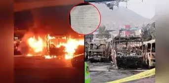 Paro de transportistas: carta amenazante sugiere que ‘Los Pulpos de Lima Norte’ causaron incendio de 25 buses en Independencia