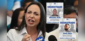María Corina Machado denuncia que régimen de Maduro secuestró a 2 miembros de su equipo de seguridad