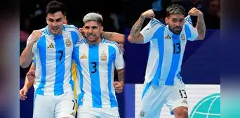 ¡A semifinales! Argentina aplastó 6-1 a Kazajistán en los cuartos de final del Mundial de Futsal 2024
