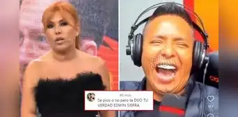 Edwin afirma que Magaly "se picó" porque le recordó que engañó a Milena y lo critican en redes: "Te dijo tu verdad"
