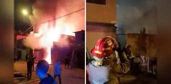 Puente Piedra: fuerte incendio en fábrica de la Panamericana Norte moviliza a 7 unidades de los Bomberos Puente Piedra: fuerte incendio en fábrica de la Panamericana Norte moviliza a 7 unidades de los Bomberos