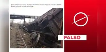 Imagen no muestra tren de la OTAN descarrilado por "partisanos rusos" en Odesa, Ucrania