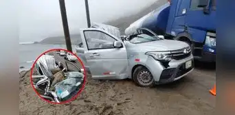 Accidente mortal en Arequipa: roca aplasta auto y 3 personas fallecen en el acto