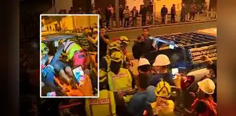Reportan un herido tras represión policial en la av. Abancay por paro de transportistas Reportan un herido tras represión policial en la av. Abancay por paro de transportistas