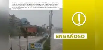 Video no capturó “en vivo” al reciente huracán Milton en la costa de Florida, EE. UU.