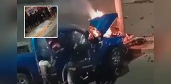 Chiclayo: un joven fallecido y tres heridos deja choque de camioneta contra panel publicitario Chiclayo: un joven fallecido y tres heridos deja choque de camioneta contra panel publicitario