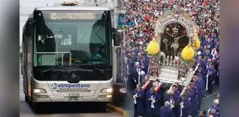 Señor de los Milagros: recorrido del Metropolitano, corredor azul y corredor morado este 18 de octubre