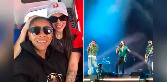 Leyla Chihuán y joven mujer disfrutaron del ROMÁNTICO CONCIERTO de Aventura en el Estadio Nacional