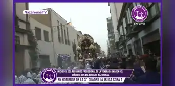 Señor de los Milagros 2024 EN VIVO: imagen del Cristo de Pachacamilla casi se cae HOY 18 de octubre