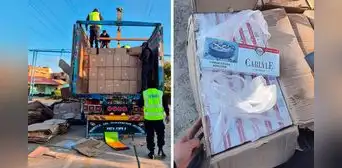 Incautan más de 5 millones de cigarrillos debajo de cartones reciclados en Puno
