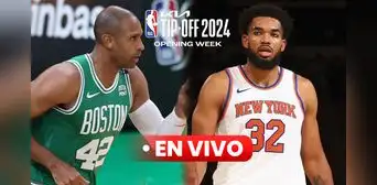 Boston Celtics vs New York Knicks EN VIVO, NBA Tip-Off 2024: ¿dónde ver a Al Horford y Karl-Anthony Towns?