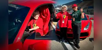 Mujer estadounidense de 94 años cumple el sueño de su vida al manejar un Ferrari: alcanzó los 240 kilómetros por hora