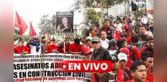 Paro nacional 24 de octubre HOY EN VIVO: obreros de construcción civil y FTCCP marchan contra la extorsión y sicariato Paro nacional 24 de octubre HOY EN VIVO: obreros de construcción civil y FTCCP marchan contra la extorsión y sicariato