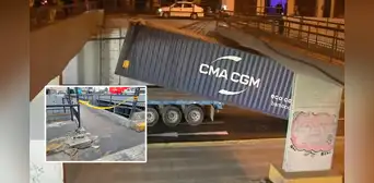 Tráfico vehicular en la avenida Alfonso Ugarte tras choque de camión con puente peatonal: plaza Ramón Castilla quedó dañada