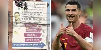 Policlínico peruano es furor por su épico cartel con Cristiano Ronaldo: “El CR7 doctor”