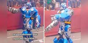 Senati presentó su transformers en desfile y causa sensación en redes: “Senatinus Prime”