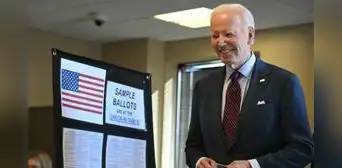 Joe Biden emite su voto anticipado en Delaware a una semana de las elecciones en Estados Unidos