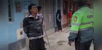 Vecinos amarran a poste de luz a presunto ladrón e intentan tomar justicia por sus propias manos en Carabayllo