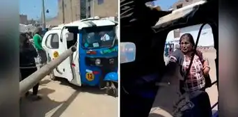 Poste cae sobre mototaxi en Ventanilla y conductora e hija se salvan de morir: "No quise ver atrás, pensé mal" Poste cae sobre mototaxi en Ventanilla y conductora e hija se salvan de morir: "No quise ver atrás, pensé mal"